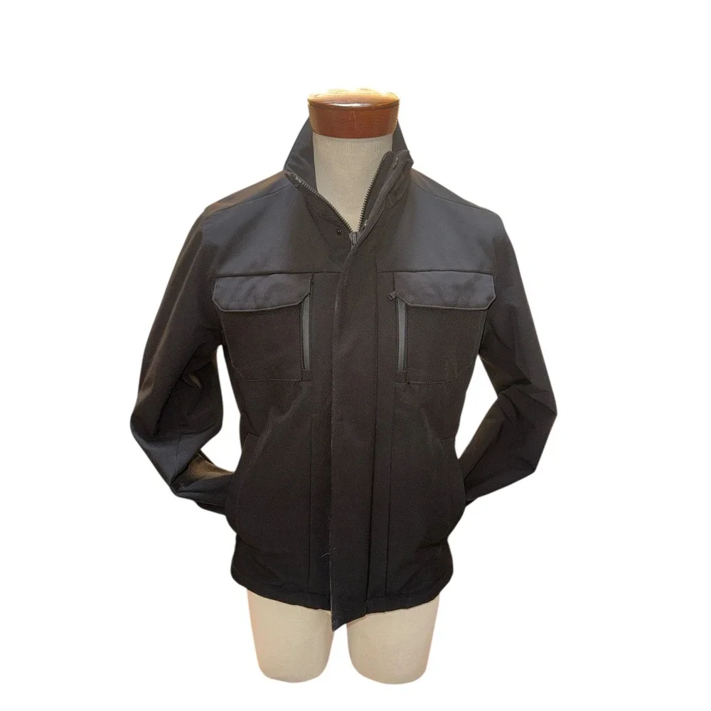 Michael Kors Men's Black Soft Shell Jacket‎ Small | Zip Front